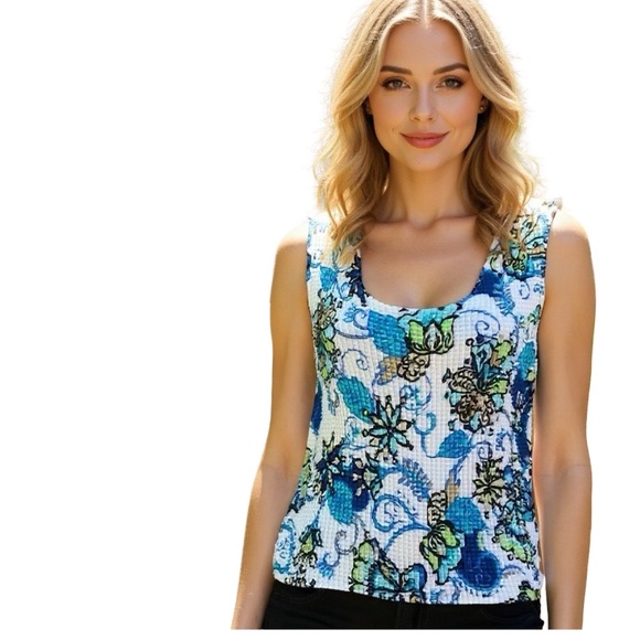 NICOLA sleeveless Stretchy Top Sz.L - Picture 1 of 8